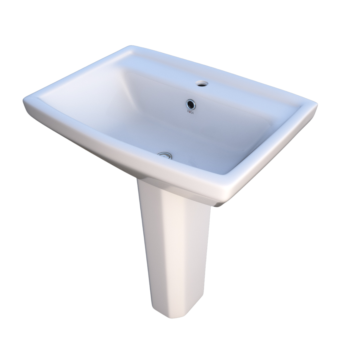 Gracielia 50cm Wash Basin with Full Pedestal