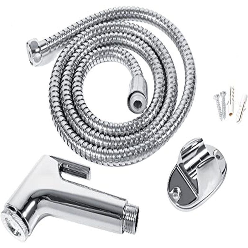 Wet Style Push shower set SS pipe Toilet, Durable, Double Pipe Toilet SS Push Shower